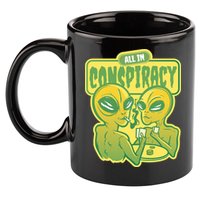All In Conspiracy Poker Alien 11oz C Handle Ceramic Mug