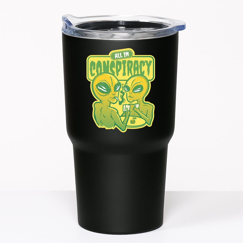 All In Conspiracy Poker Alien Tumbler
