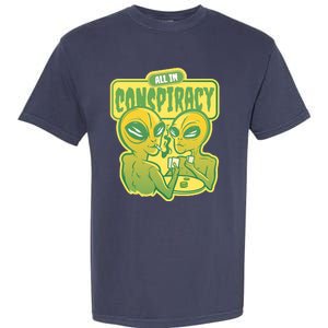 All In Conspiracy Poker Alien Garment-Dyed Heavyweight T-Shirt