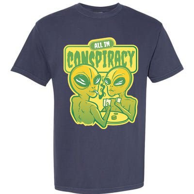 All In Conspiracy Poker Alien Garment-Dyed Heavyweight T-Shirt
