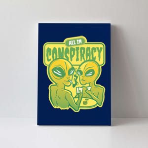 All In Conspiracy Poker Alien Canvas