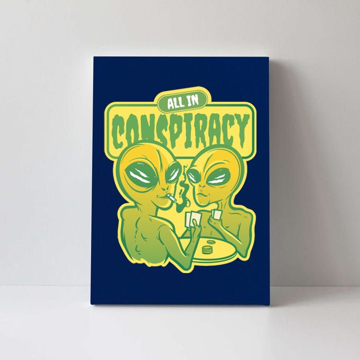 All In Conspiracy Poker Alien Canvas