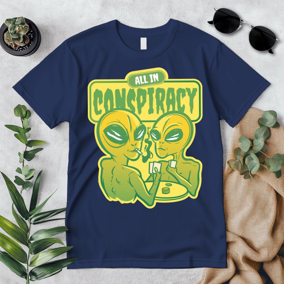 All In Conspiracy Poker Alien Premium T-Shirt