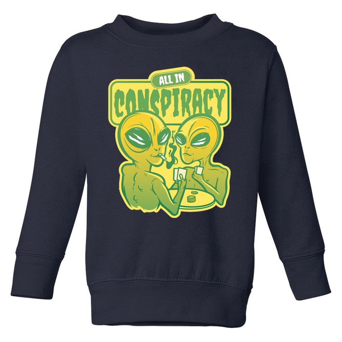 All In Conspiracy Poker Alien Toddler Sweatshirt