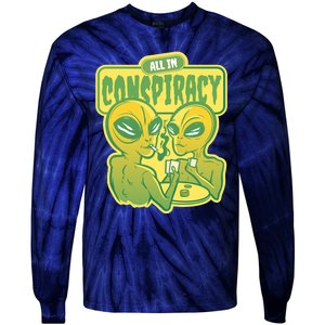 All In Conspiracy Poker Alien Tie-Dye Long Sleeve Shirt