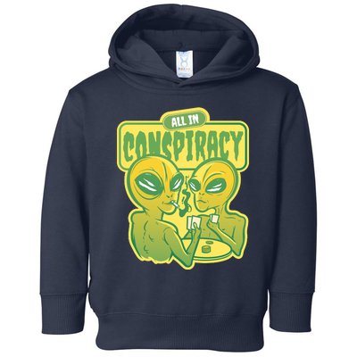 All In Conspiracy Poker Alien Toddler Hoodie