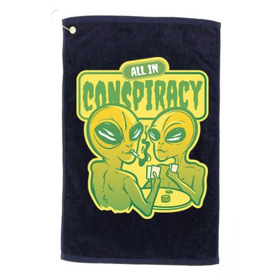 All In Conspiracy Poker Alien Golf Towel