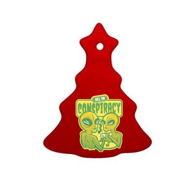 All In Conspiracy Poker Alien Ceramic Tree Ornament