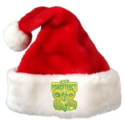 All In Conspiracy Poker Alien Premium Christmas Santa Hat