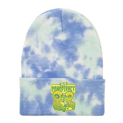 All In Conspiracy Poker Alien Tie Dye 12in Knit Beanie