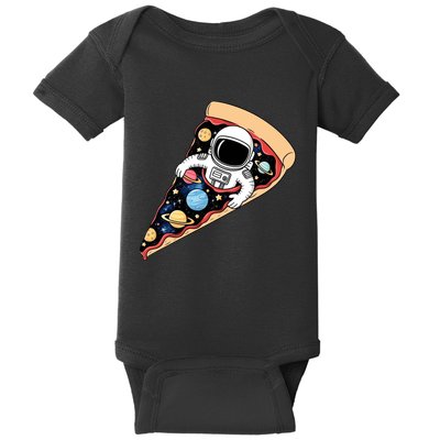 Astronaut In Cosmic Pizza Slice Baby Bodysuit
