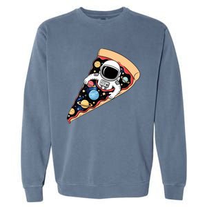 Astronaut In Cosmic Pizza Slice Garment-Dyed Sweatshirt