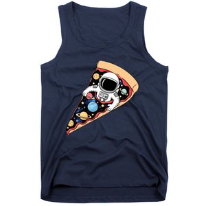 Astronaut In Cosmic Pizza Slice Tank Top