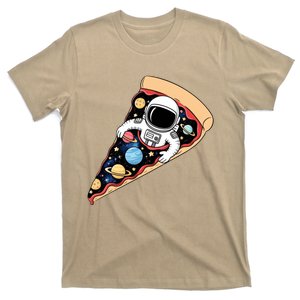 Astronaut In Cosmic Pizza Slice T-Shirt