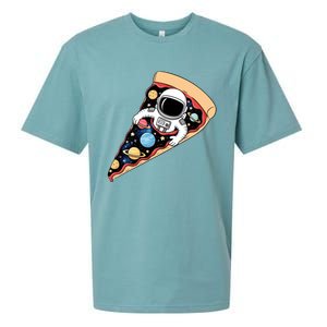 Astronaut In Cosmic Pizza Slice Sueded Cloud Jersey T-Shirt