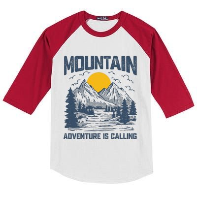 Adventure Is Calling Mountain Kids Colorblock Raglan Jersey