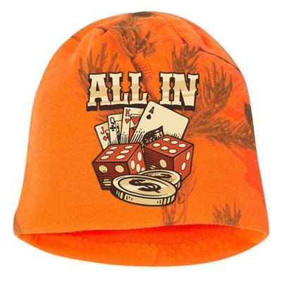 All In Card Game Playing Cards Poker Player Gambling Casino Kati - Camo Knit Beanie