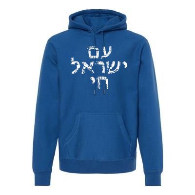 Am Israel Chai Jewish Pride Support Premium Hoodie