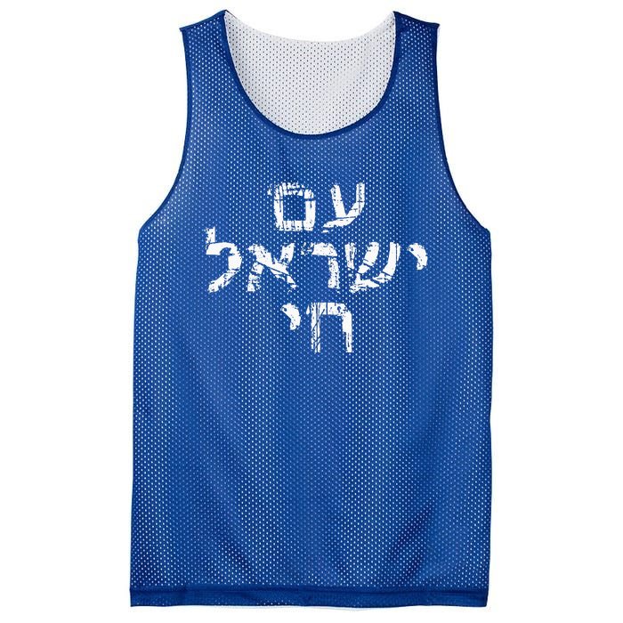 Am Israel Chai Jewish Pride Support Mesh Reversible Basketball Jersey Tank