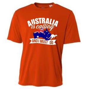 Australia Is Calling And I Must Go Great Gift Cooling Performance Crew T-Shirt