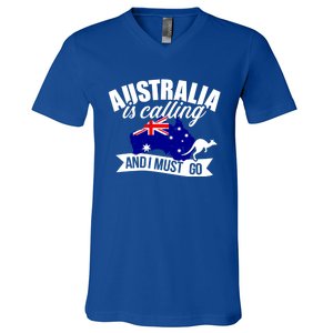 Australia Is Calling And I Must Go Great Gift V-Neck T-Shirt