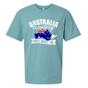 Australia Is Calling And I Must Go Great Gift Sueded Cloud Jersey T-Shirt