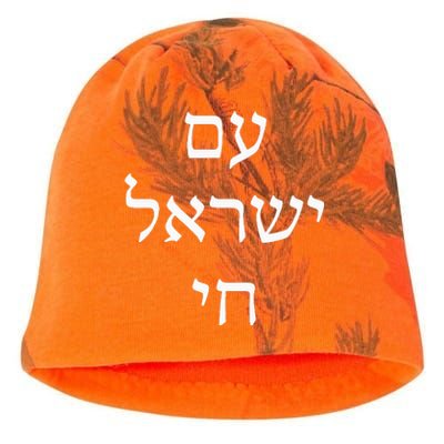 Am Israel Chai Jewish Pride Support Israel Hebrew Jerusalem Kati - Camo Knit Beanie