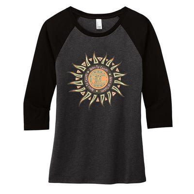 Alice In Chains Women's Tri-Blend 3/4-Sleeve Raglan Shirt