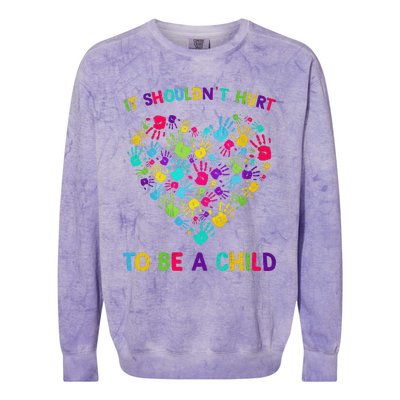 April Is Child Abuse Prevention Month Child Abuse Awareness Colorblast Crewneck Sweatshirt