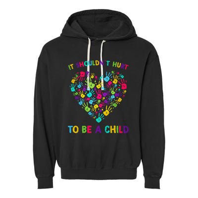 April Is Child Abuse Prevention Month Child Abuse Awareness Garment-Dyed Fleece Hoodie