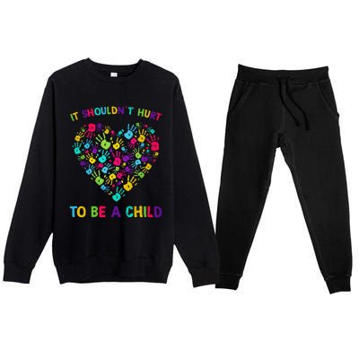 April Is Child Abuse Prevention Month Child Abuse Awareness Premium Crewneck Sweatsuit Set