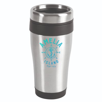 Amelia Island Compass Rose Florida Cute Gift 16oz Travel Tumbler