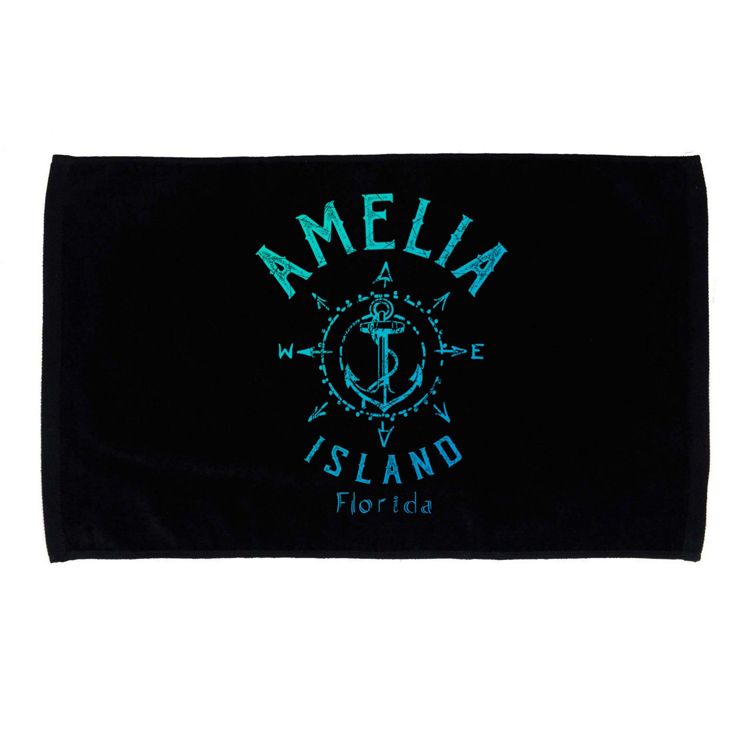 Amelia Island Compass Rose Florida Cute Gift Microfiber Hand Towel