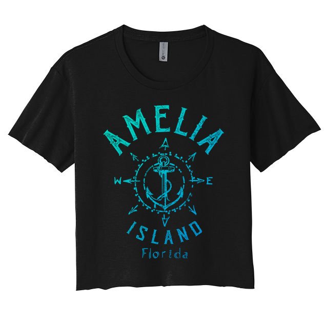 Amelia Island Compass Rose Florida Cute Gift Crop Top