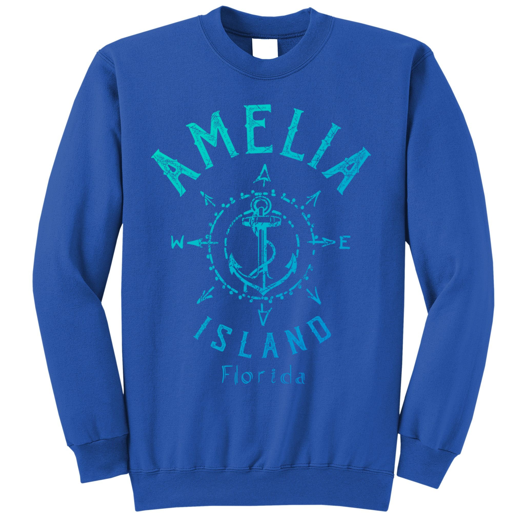 Amelia Island Compass Rose Florida Cute Gift Sweatshirt