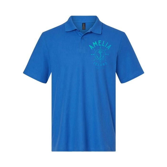 Amelia Island Compass Rose Florida Cute Gift Softstyle Adult Sport Polo