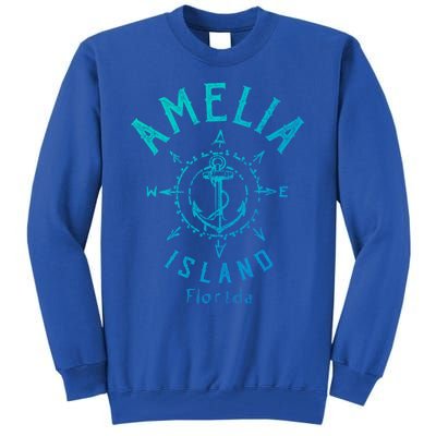 Amelia Island Compass Rose Florida Cute Gift Tall Sweatshirt