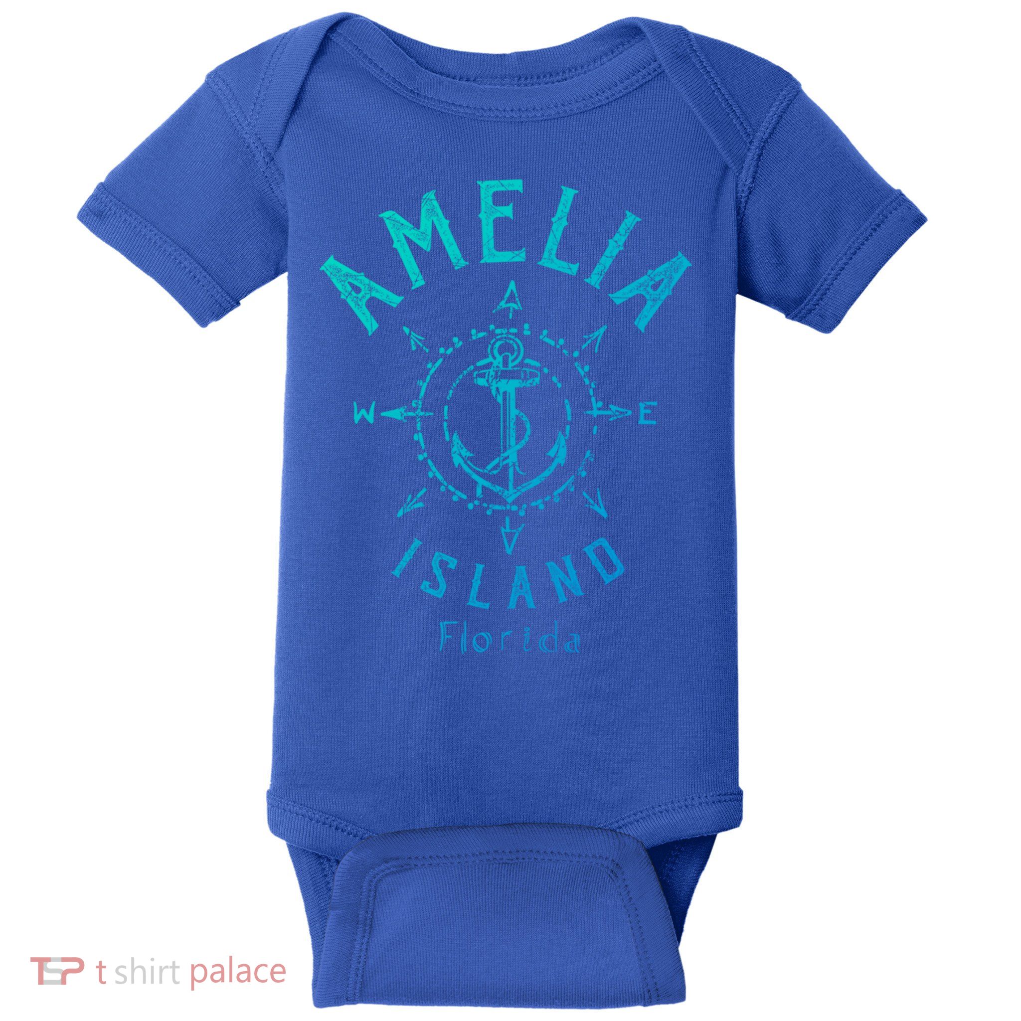 Amelia Island Compass Rose Florida Cute Gift Baby Bodysuit