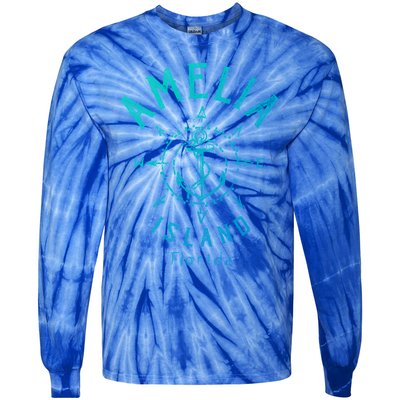 Amelia Island Compass Rose Florida Cute Gift Tie-Dye Long Sleeve Shirt