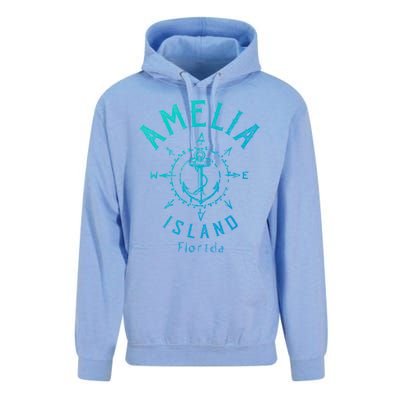 Amelia Island Compass Rose Florida Cute Gift Unisex Surf Hoodie