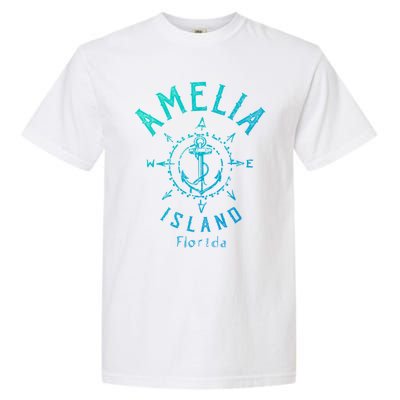 Amelia Island Compass Rose Florida Cute Gift Garment-Dyed Heavyweight T-Shirt