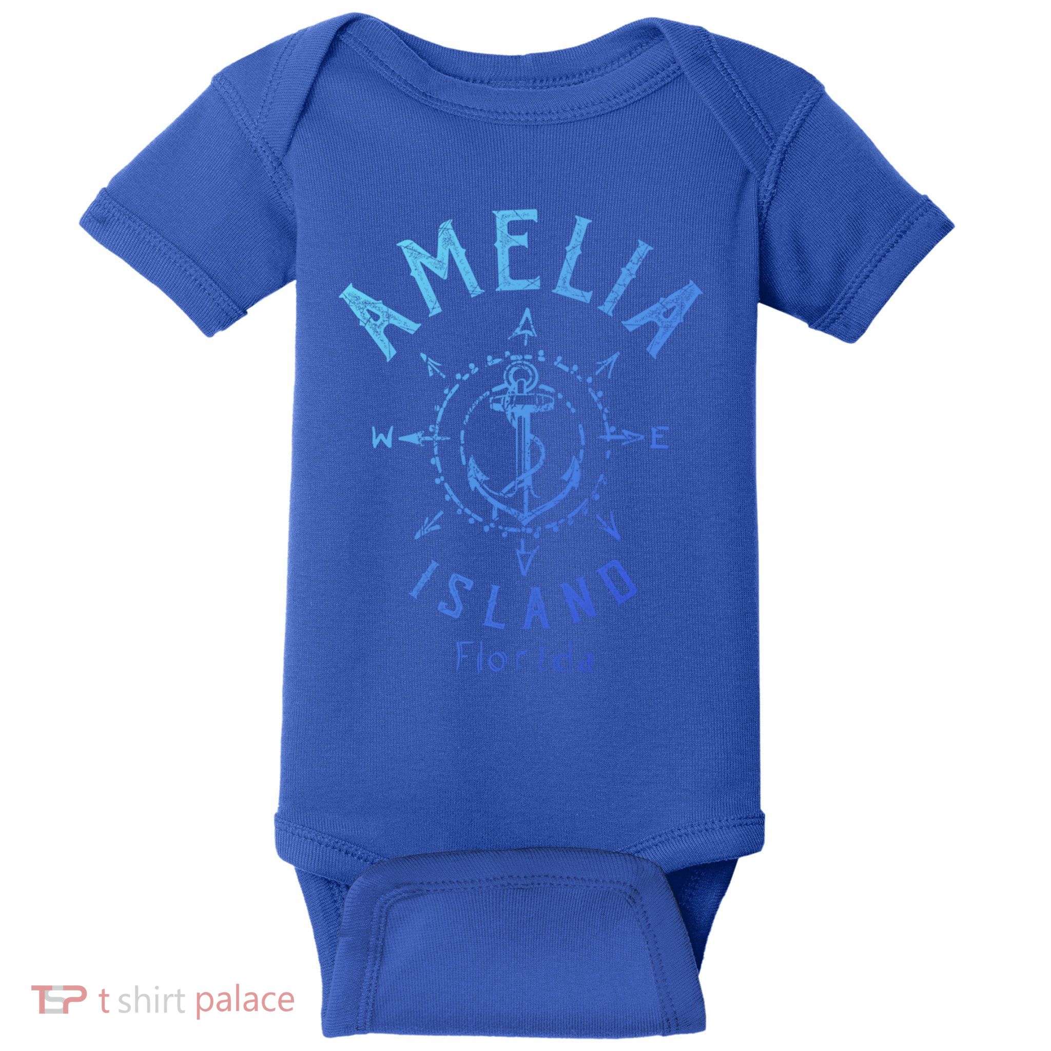 Amelia Island Compass Rose Florida Cute Gift Baby Bodysuit