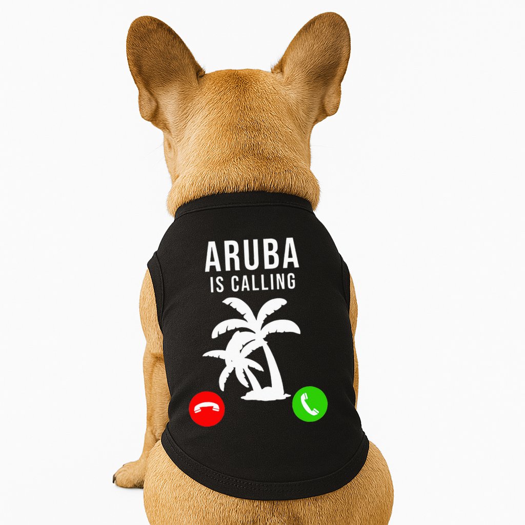 Aruba Is Calling Funny Vacation Souvenir Holiday Aruba Doggie Tank