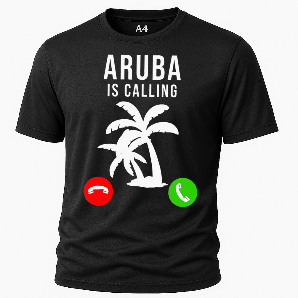 Aruba Is Calling Funny Vacation Souvenir Holiday Aruba Cooling Performance Crew T-Shirt