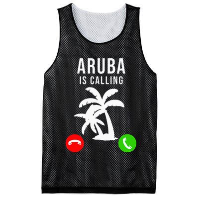 Aruba Is Calling Funny Vacation Souvenir Holiday Aruba Mesh Reversible Basketball Jersey Tank