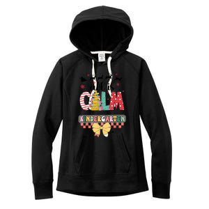 All Is Calm Just Kidding This Is Kindergarten Christmas Women's Fleece Hoodie