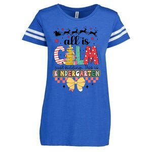 All Is Calm Just Kidding This Is Kindergarten Christmas Enza Ladies Jersey Football T-Shirt