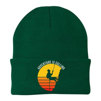 Adventure Is Calling Funny Camping & Fishing Hiking & Nature Camping Outdoors Knit Cap Winter Beanie