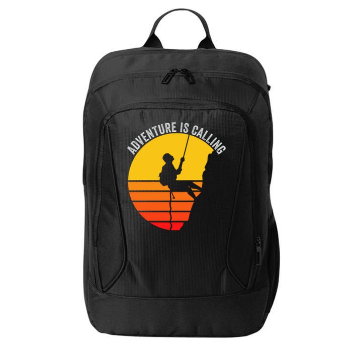 Adventure Is Calling Funny Camping & Fishing Hiking & Nature Camping Outdoors City Backpack