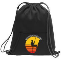 Adventure Is Calling Funny Camping & Fishing Hiking & Nature Camping Outdoors Sweatshirt Cinch Pack Bag